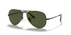 Ray-Ban RB 3689 AVIATOR METAL II - 914831  BLACK g-15 green