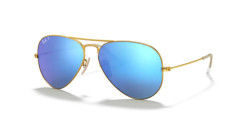 Ray-Ban RB 3025 AVIATOR LARGE METAL - 112/4L GOLD  polarized blue