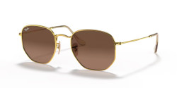 Ray-Ban RB 3548N HEXAGONAL - 912443 GOLD  brown