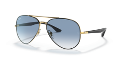 Ray-Ban RB 3675 - 90003F BLACK ON GOLD light blue