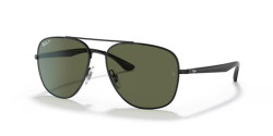 Ray-Ban RB 3683 - 002/58 BLACK polarized g-15 green