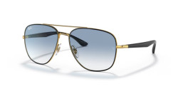 Ray-Ban RB 3683 - 90003F BLACK ON GOLD blue