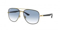Ray-Ban RB 3683 - 90003F  BLACK ON ARISTA clear gradient blue