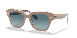 Ray-Ban RB 2186 STATE STREET - 12973M BEIGE ON TRANSPARENT blue gradient