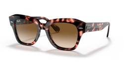 Ray-Ban RB 2186 STATE STREET - 133451 PINK HAVANA light brown gradient