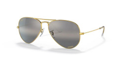 Ray-Ban RB 3025 AVIATOR LARGE METAL - 9196G3 GOLD polarized silver/grey