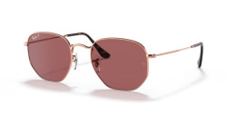 Ray-Ban RB 3548N HEXAGONAL - 9202AF ROSE GOLD polarized violet