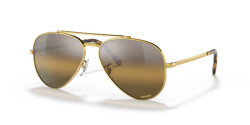 Ray-Ban RB 3625 NEW AVIATOR - 9196G5 GOLD  polarized silver/brown