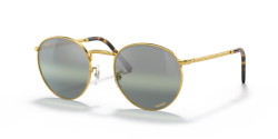 Ray-Ban RB 3637 NEW ROUND - 9196G4 GOLD polarized silver/green