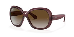 Ray-Ban RB 4098 JACKIE OHH II - 6593T5 TRANSPARENT DARK BROWN polarized grey gradient brown polar