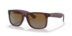 Ray-Ban RB 4165 JUSTIN - 6597T5 TRANSPARENT DARK BROWN polarized brown