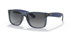 Ray-Ban RB 4165 JUSTIN - 6596T3 TRANSPARENT BLUE polarized grey