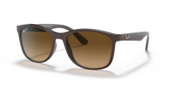 Ray-Ban RB 4374  - 6600M2 BROWN ON GREY polarized brown