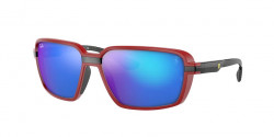 Ray-Ban RB 8360M - F66355 MATTE RED light green mirror blue