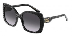 Dolce&Gabbana DG 4385 - 32888G BLACK TEXTURE COCCO light grey gradient black