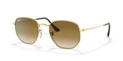 Ray-Ban RB 3548 HEXAGONAL - 001/51 GOLD light brown gradient