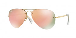 Ray-Ban RB 3449 001/2Y  GOLD light brown mirror pink