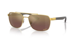 Ray-Ban RB 3701 - 001/6B GOLD purple/gold polarized