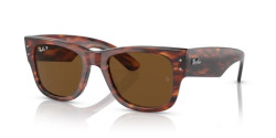 Ray-Ban RB 0840S MEGA WAYFARER - 954/57 STRIPED HAVANA polarized brown