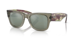 Ray-Ban RB 0840S MEGA WAYFARER - 66355C TRANSPARENT GREEN silver