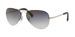 Ray-Ban RB 3449 91290S  SILVER clear grad blue