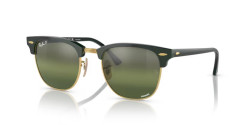 Ray-Ban RB 3016 CLUBMASTER - 1368G4 GREEN ON GOLD silver green polarized