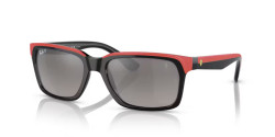 Ray-Ban RB 4393M - F6015J BLACK ON  RED grey polarized