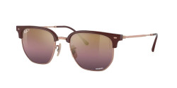 Ray-Ban RB 4416 NEW CLUBMASTER - 6654G9 BORDEAUX ON ROSE GOLD polar wine