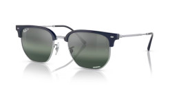 Ray-Ban RB 4416 NEW CLUBMASTER - 6656G6 BLUE ON SILVER polarized silver/blue