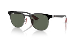 Ray-Ban RB 8327M - F06071 BLACK ON SILVER dark green