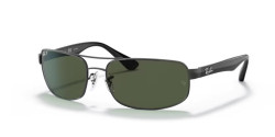 Ray-Ban RB 3445 - 002/58  BLACK crystal green polarized