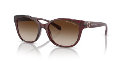 Armani Exchange AX 4127S - 824113 SHINY TRANSPARENT RED gradient brown