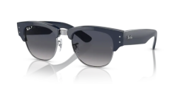 Ray-Ban RB 0316S MEGA CLUBMASTER - 136678 BLUE ON SILVER polarized blue