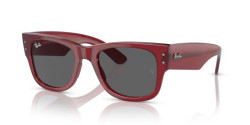 Ray-Ban RB 0840S MEGA WAYFARER - 6679B1 TRANSPARENT RED dark grey