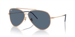 Ray-Ban RBR 0101S AVIATOR REVERSE - 92023A ROSE GOLD blue