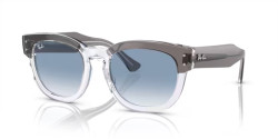 Ray-Ban RB 0298S MEGA HAWKEYE - 13553F GREY ON TRANSPARENT light blue