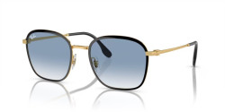 Ray-Ban RB 3720 - 90003F BLACK ON GOLD clear blue