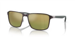 Ray-Ban RB 3721CH - 188/6O BROWN ON GUNMETAL green gold polarized