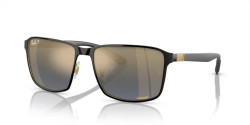 Ray-Ban RB 3721CH - 187/J0 BLACK ON GOLD blue gold polarized