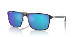 Ray-Ban RB 3721CH - 9144A1 BLACK ON SILVER green blue polarized