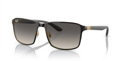 Ray-Ban RB 3721 - 187/11 BLACK ON GOLD grey