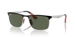 Ray-Ban RB 3726M - F06071 BLACK ON SILVER dark green