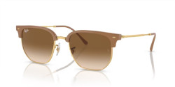 Ray-Ban RB 4416 NEW CLUBMASTER - 672151 BEIGE ON GOLD light brown