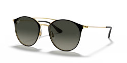 Ray-Ban RB 3546 - 187/71 BLACK ON GOLD grey gradient