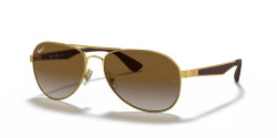 Ray-Ban RB 3549 - 001/T5 GOLD polarized brown