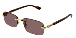 Gucci GG 1221S - 002 GOLD/HAVANA brown