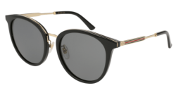 Gucci GG 0204SK - 001 BLACK/GOLD grey