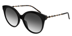 Gucci GG 0653S - 001 BLACK/GOLD grey gradient