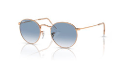 Ray-Ban RB 3447 ROUND METAL - 92023F ROSE GOLD clear & blue