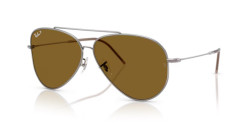 Ray-Ban RBR 0101S AVIATOR REVERSE - 004/83 GUNMETAL polar dark brown